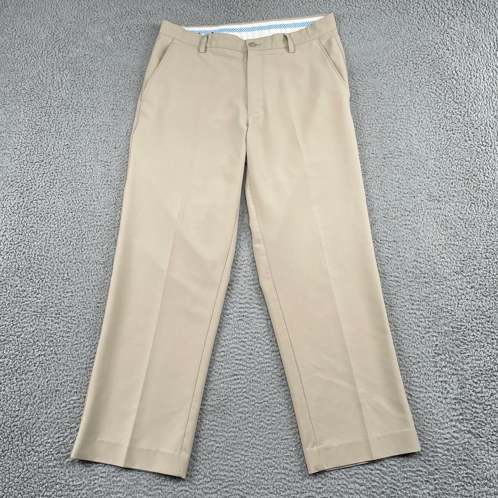 FootJoy Pants Mens 34x30 Tan Performance Golf Trousers Flat Front Stretch